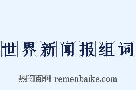 世界新闻报组词是什么意思的图片